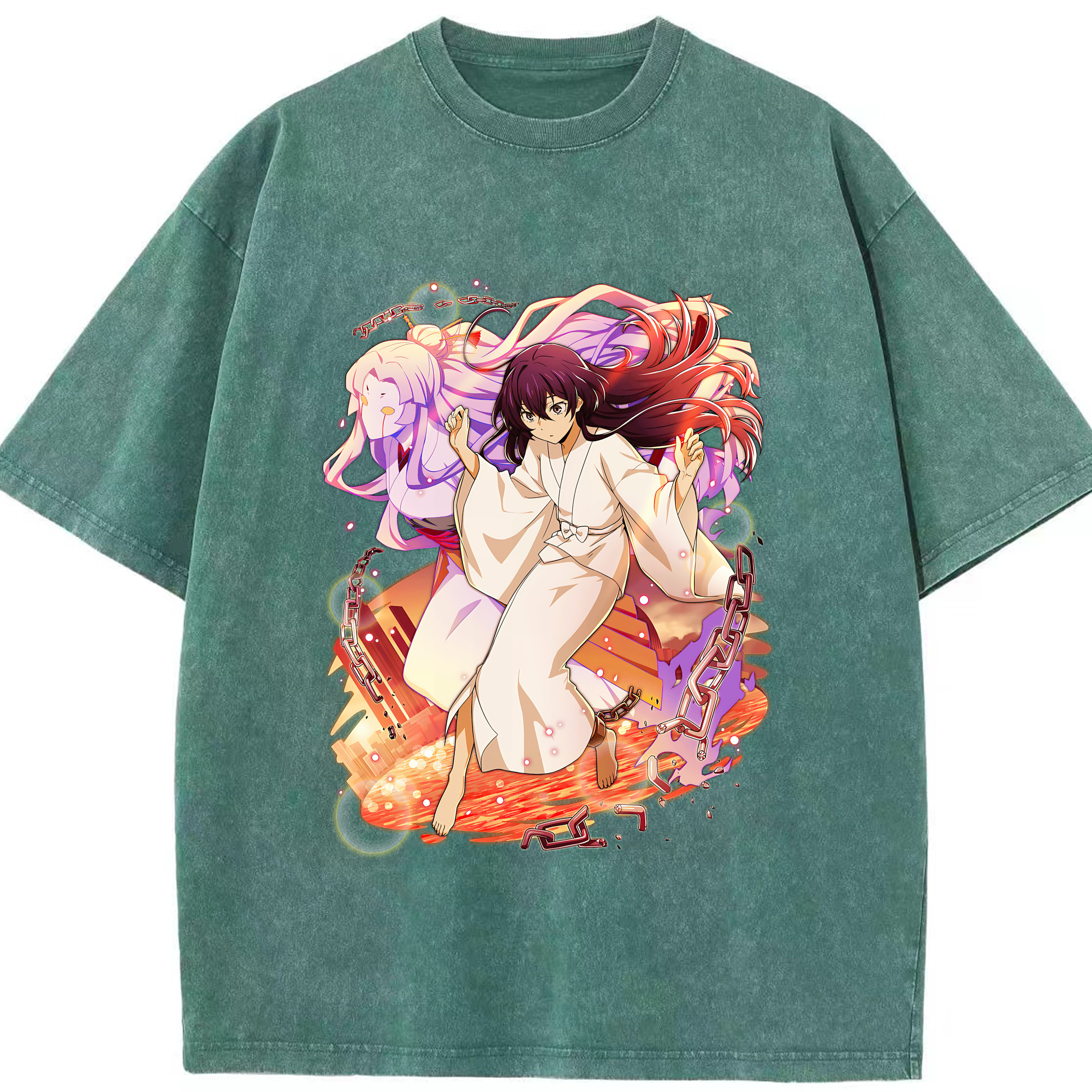 文豪ストレイドッグス Bungo Stray Dogs 綿100% ヴィンテージ風 半袖Tシャツ（フロントプリント）